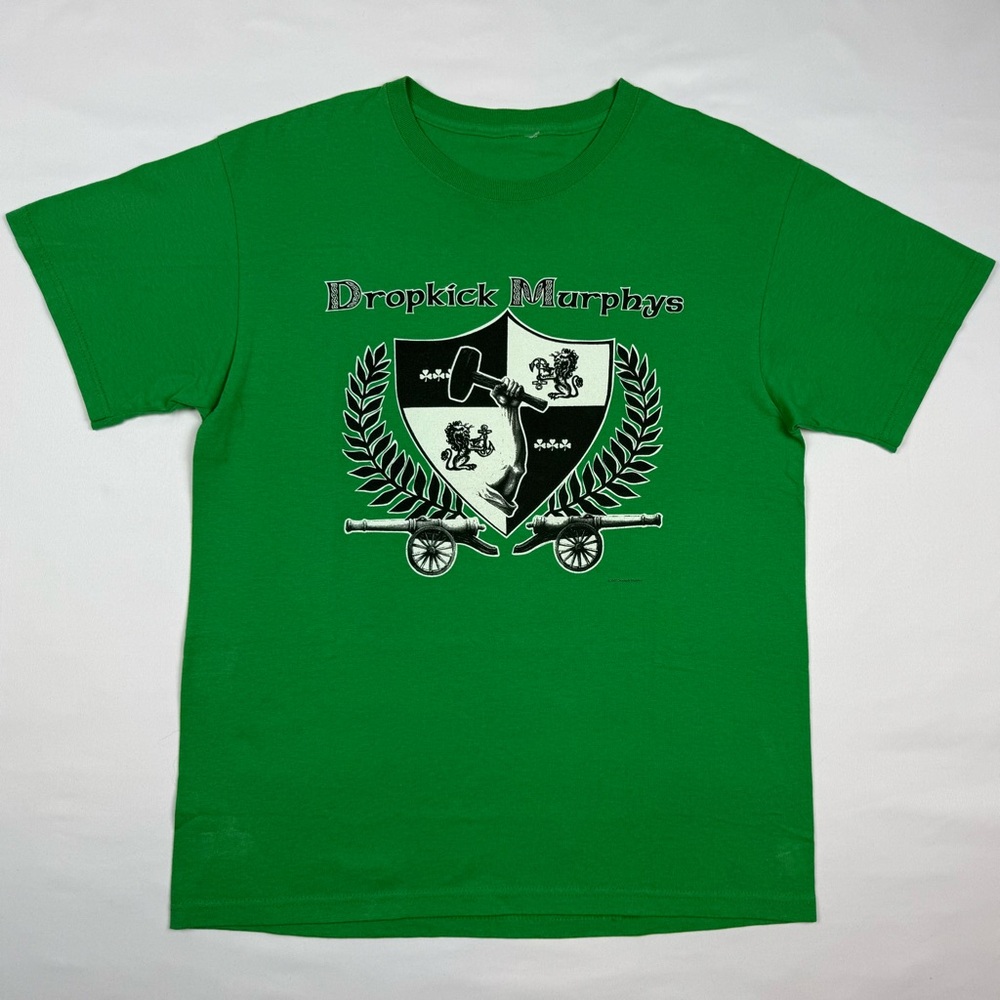 Vtg Dropkick Murphys Mens Band T-Shirt Sz Large Y2K Irish Punk Rock Green B2